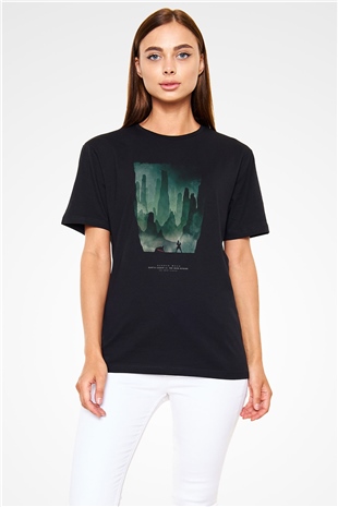 Star Wars (Dart Vader) Baskılı Unisex Siyah Tişört - Tshirt
