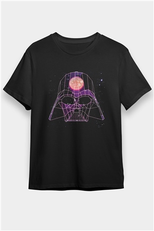 Star Wars (Dart Vader) Baskılı Unisex Siyah Tişört - Tshirt