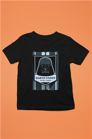 Star Wars (Dart Vader) Baskılı Unisex Siyah Çocuk Tişört - Tshirt