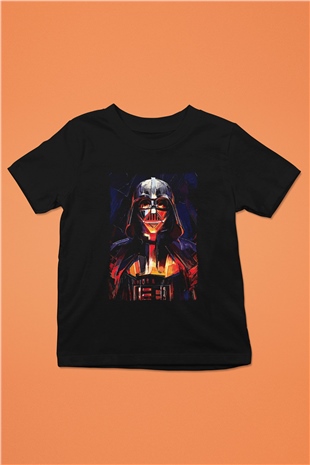 Star Wars (Dart Vader) Baskılı Unisex Siyah Çocuk Tişört - Tshirt