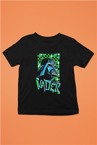 Star Wars (Dart Vader) Baskılı Unisex Siyah Çocuk Tişört - Tshirt