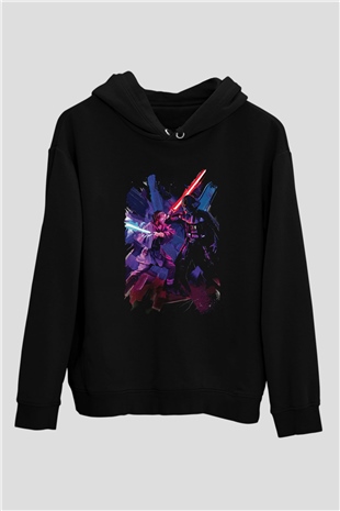Star Wars (Dart Vader) Baskılı Unisex Siyah Hoodie