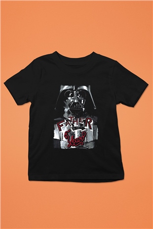Star Wars (Dart Vader) Baskılı Unisex Siyah Çocuk Tişört - Tshirt
