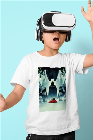 Star Wars İmparatorun Dönüşü (The Empire Strikes Back) Baskılı Beyaz Unisex Çocuk Tshirt