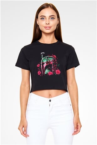 Star Wars Siyah Crop Top Tişört