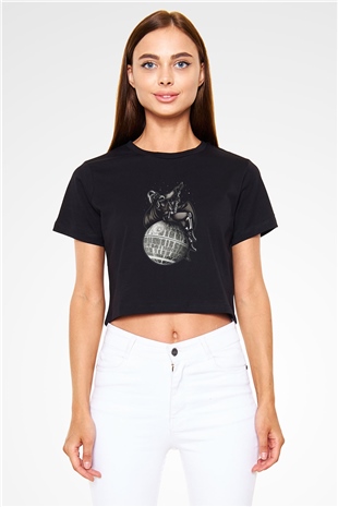 Star Wars Siyah Crop Top Tişört