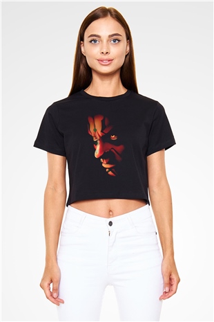 Star Wars Siyah  Crop Top Tişört