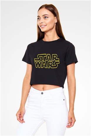 Star Wars Siyah Crop Top Tişört