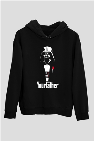 Star Wars Siyah Unisex Kapşonlu Sweatshirt