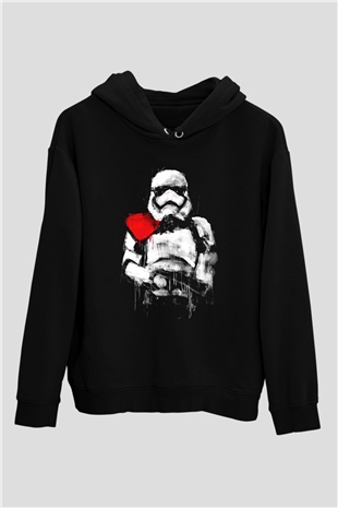 Star Wars Siyah Unisex Kapşonlu Sweatshirt
