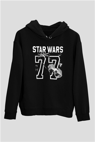 Star Wars Siyah Unisex Kapşonlu Sweatshirt
