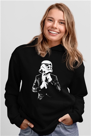 Star Wars Siyah Unisex Kapşonlu Sweatshirt