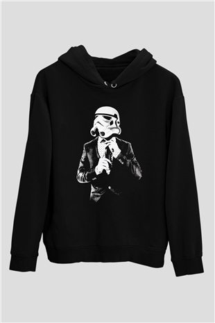 Star Wars Siyah Unisex Kapşonlu Sweatshirt