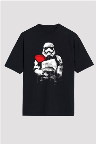 Star Wars Siyah Unisex Oversize Tişört T-Shirt