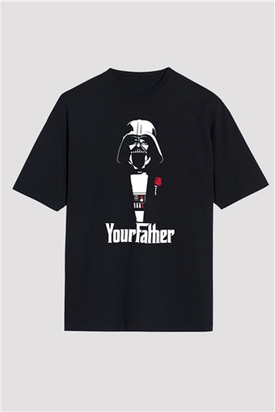 Star Wars Siyah Unisex Oversize Tişört T-Shirt