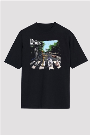 Star Wars Siyah Unisex Oversize Tişört T-Shirt