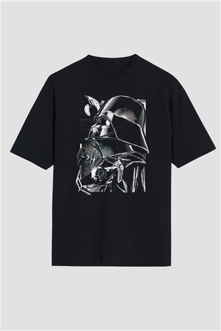 Star Wars Siyah Unisex Oversize Tişört T-Shirt