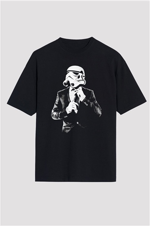 Star Wars Siyah Unisex Oversize Tişört T-Shirt