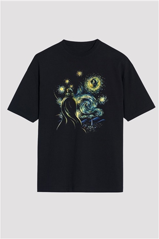 Star Wars Siyah Unisex Oversize Tişört T-Shirt