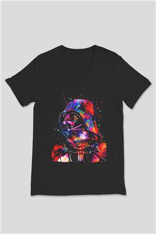 Star Wars Siyah Unisex V Yaka Tişört