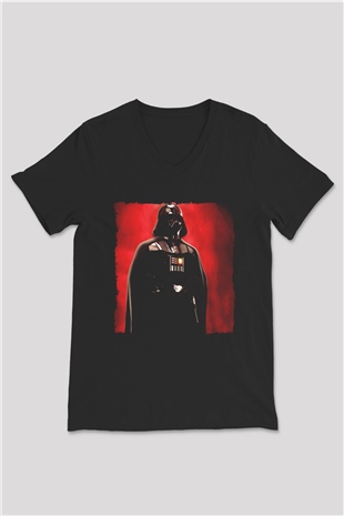 Star Wars Siyah Unisex V Yaka Tişört