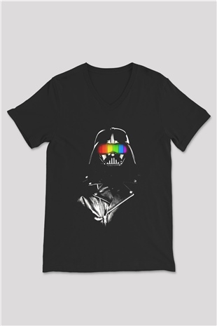 Star Wars Siyah Unisex V Yaka Tişört T-Shirt