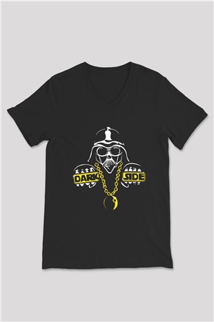 Star Wars Siyah Unisex V Yaka Tişört T-Shirt