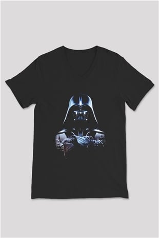 Star Wars Siyah Unisex V Yaka Tişört T-Shirt