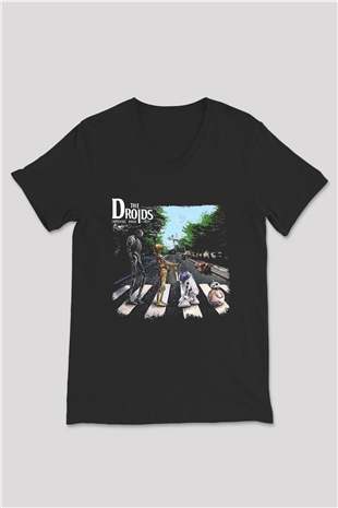 Star Wars Siyah Unisex V Yaka Tişört T-Shirt