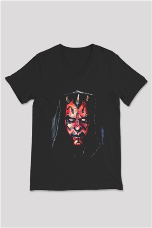 Star Wars Siyah Unisex V Yaka Tişört T-Shirt