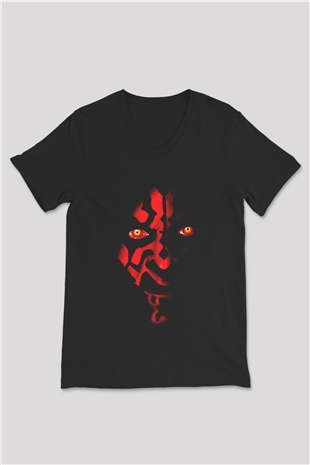 Star Wars Siyah Unisex V Yaka Tişört T-Shirt