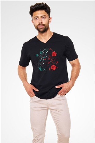 Star Wars Siyah Unisex V Yaka Tişört T-Shirt