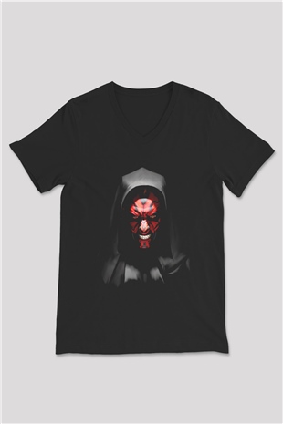 Star Wars Siyah Unisex V Yaka Tişört T-Shirt
