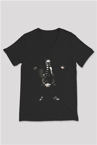 Star Wars Siyah Unisex V Yaka Tişört T-Shirt
