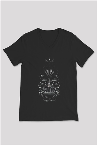 Star Wars Siyah Unisex V Yaka Tişört T-Shirt