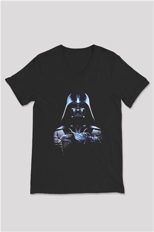 Star Wars Siyah Unisex V Yaka Tişört T-Shirt