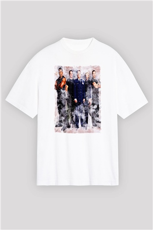 Stargate SG-1 Beyaz Oversize Tişört Oversize T-shirt