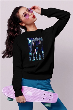 Stargate SG-1 Siyah Unisex Sweatshirt