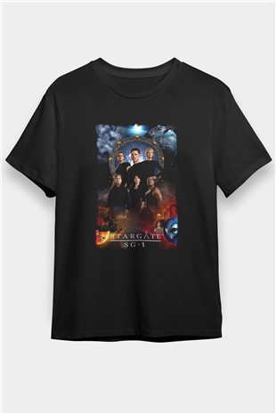 Stargate SG-1 Siyah Unisex Tişört T-Shirt