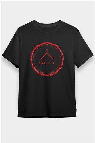 Stargate SG-1 Siyah Unisex Tişört T-Shirt