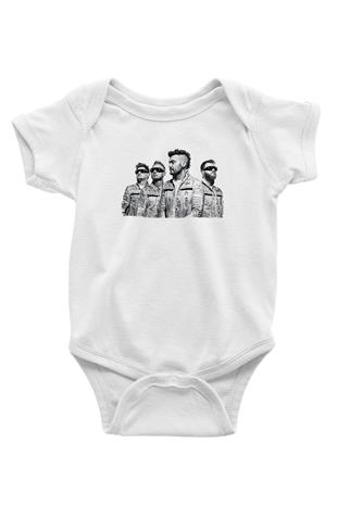 Starset Baskılı Beyaz Unisex Bebek Body - Zıbın