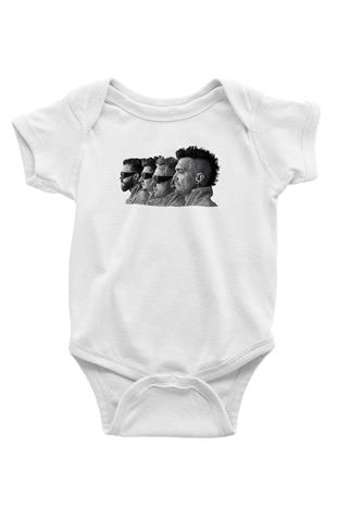 Starset Baskılı Beyaz Unisex Bebek Body - Zıbın