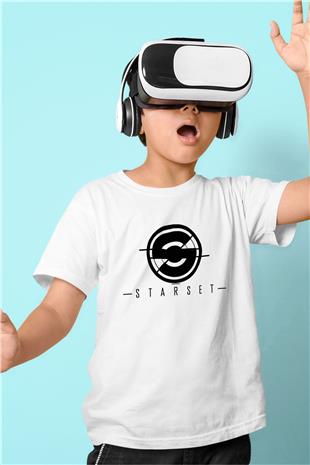Starset Baskılı Beyaz Unisex Beyaz Çocuk Tişört - Tshirt