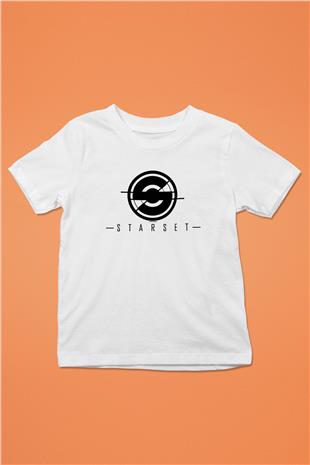 Starset Baskılı Beyaz Unisex Beyaz Çocuk Tişört - Tshirt