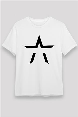 Starset Baskılı Unisex Beyaz Tişört - Tshirt