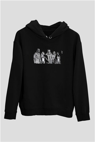 Starset Baskılı Unisex Siyah Kapüşonlu Sweatshirt