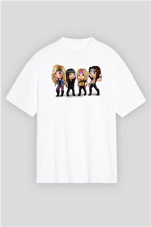 Starset Baskılı Unisex Siyah Oversize Tişört - Tshirt