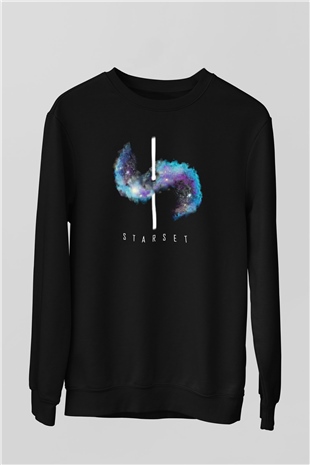 Starset Baskılı Unisex Siyah Sweatshirt
