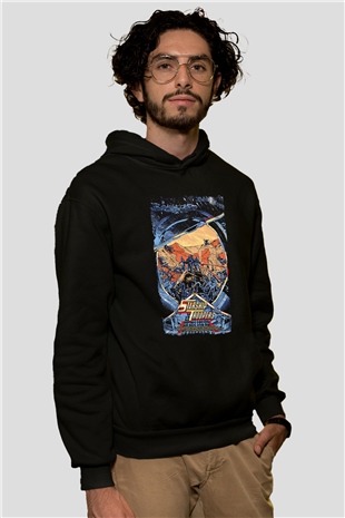 Starship Troopers Siyah Unisex Hoodie