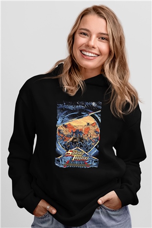 Starship Troopers Siyah Unisex Hoodie